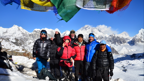 Everest 3-Pässe-Trek - Renjo La mit Berghorizonte